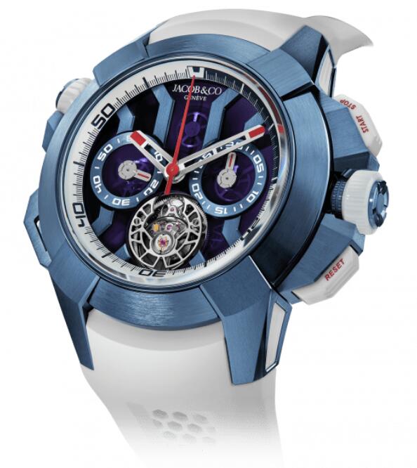 Jacob & Co Replica watch Epic X Chrono Tourbillon Russia Blue Titanium EC360.20.AB.AB.ABRUA